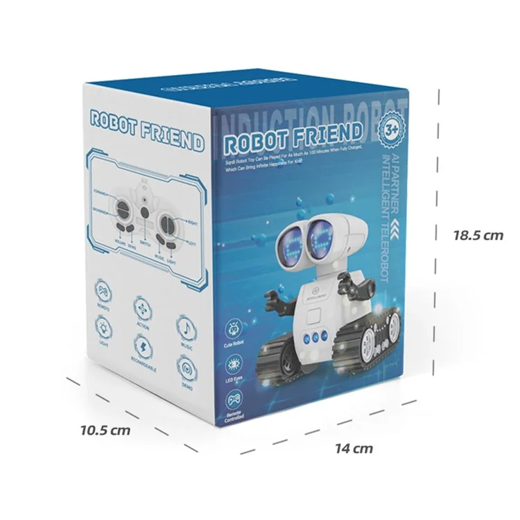 S018 Mini Controle Remoto Programação Robot Music Light Pattern Switching Smart Robot Toy