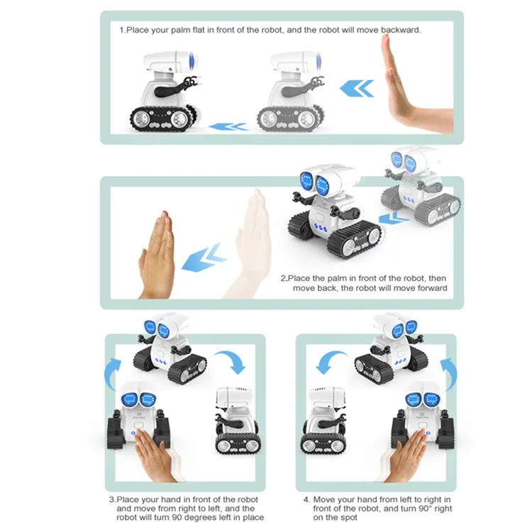 S018 Mini Controle Remoto Programação Robot Music Light Pattern Switching Smart Robot Toy