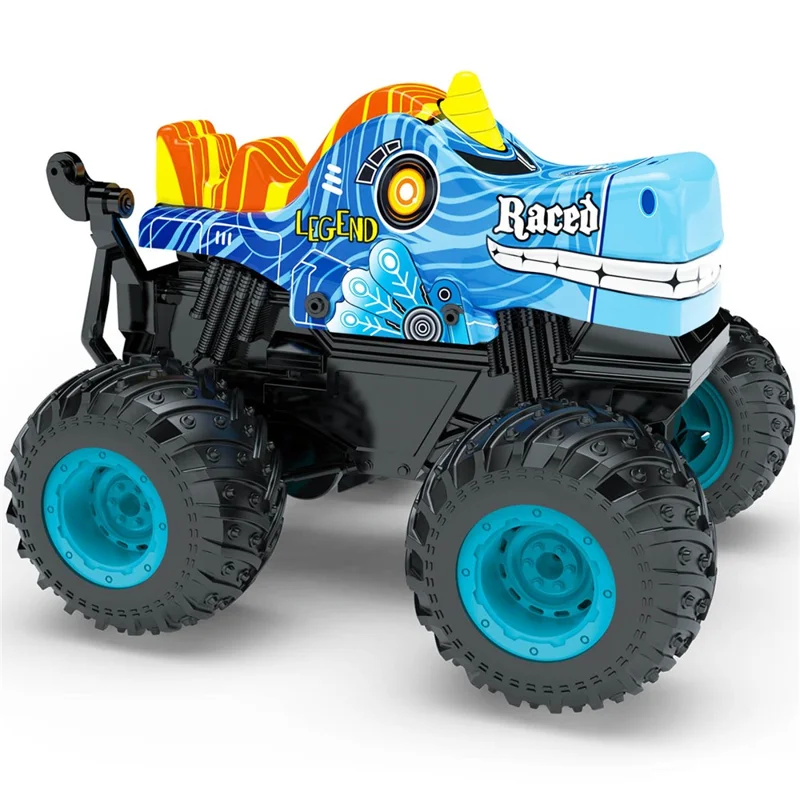 KY-S208A 1 / 20 Remote Control Car Cartoon Kids Stunt Car Toy with Light and Music - Blue
