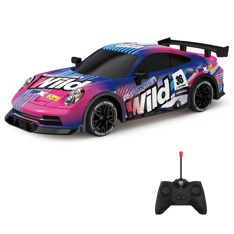 UJ99-P381 1 / 18 2WD RC Racing Car Toy Cool Light Effect Remote Control Car - Rosa
