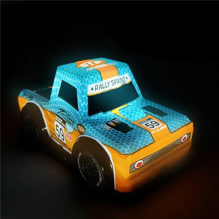Q243 1 / 24 2WD RC Racing Car Children Remote Control Auto Con Luce Fresca - Blu