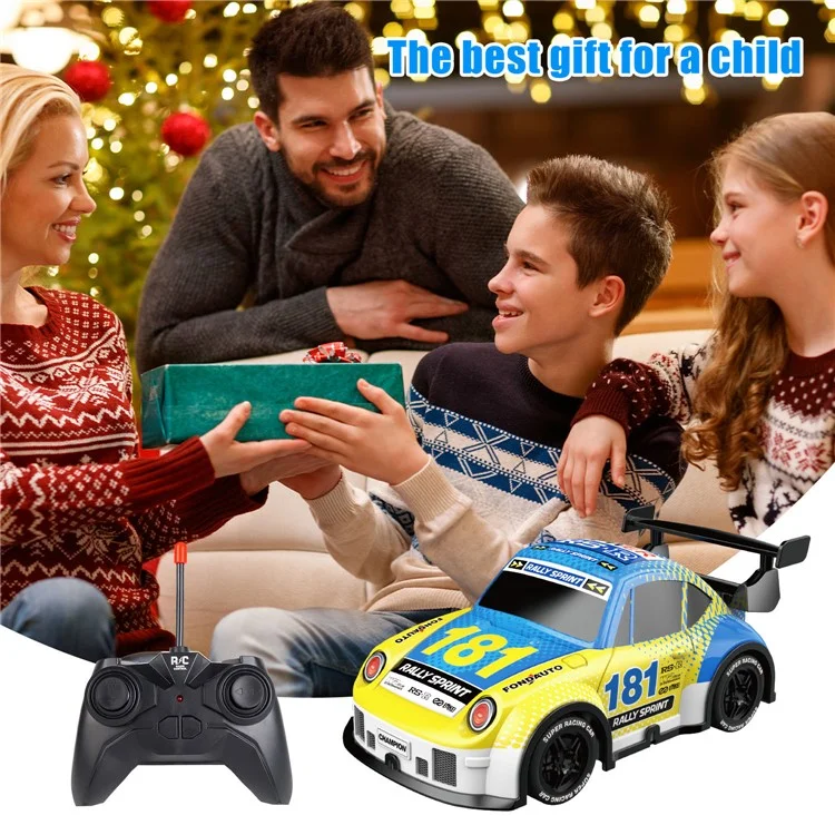 Q241 1 / 24 2WD Remote Control Car Kids Toy RC Rco Coth Con Cood Luce - Amarillo