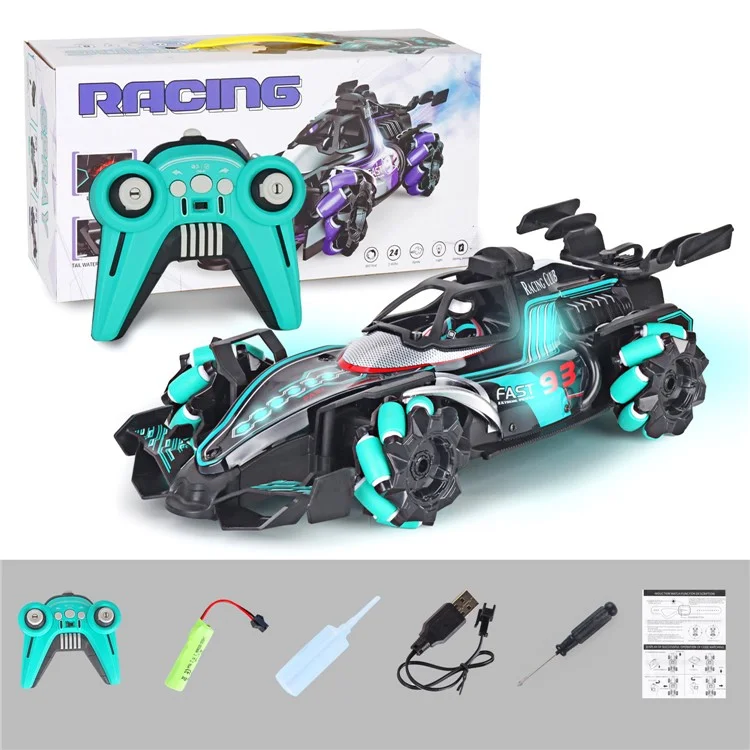 HD3377 1 / 14 RC Racing Toy Toy Light Music Mist Splay Trevote Télécommande, Télécommande Unique - Vert