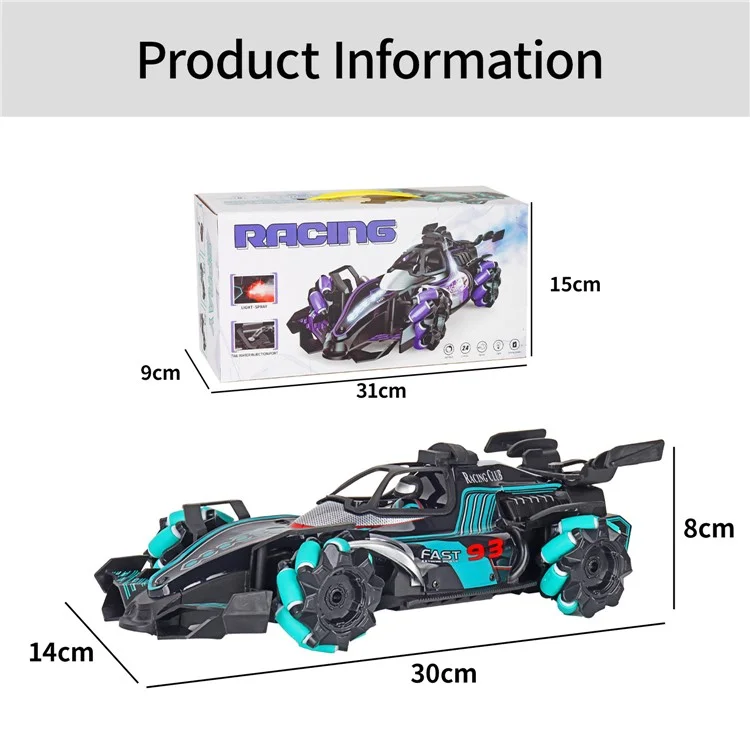 HD3377 1 / 14 RC Racing Toy Toy Light Music Mist Splay Trevote Télécommande, Télécommande Unique - Vert
