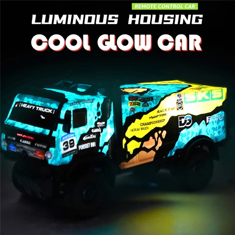 1 / 35 RC Truck Children Toy Cool Light Effect Remote Control Vehicle - UJ99-ZK01 Yellow