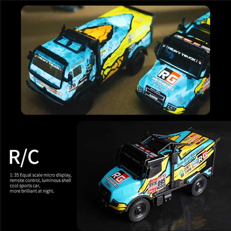 1 / 35 RC Truck Children Toy Cool Light Effect Remote Control Vehicle - UJ99-ZK01 Yellow