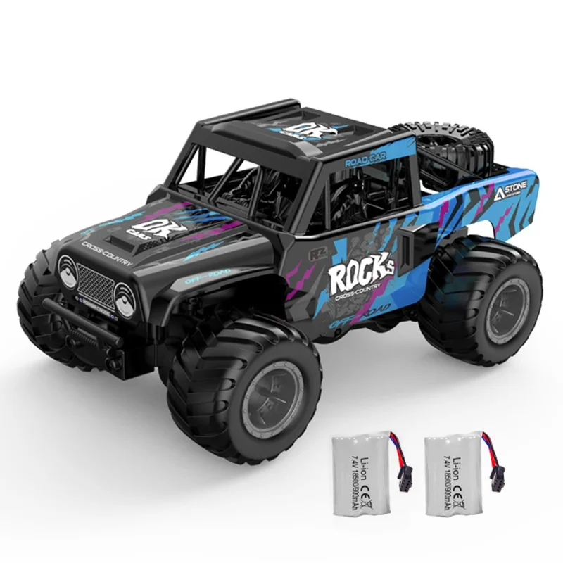 Q191 Off-Road Climbing Vehicle Amphibious Remote Control Car Kids Toy, 2 Batteries - Blue