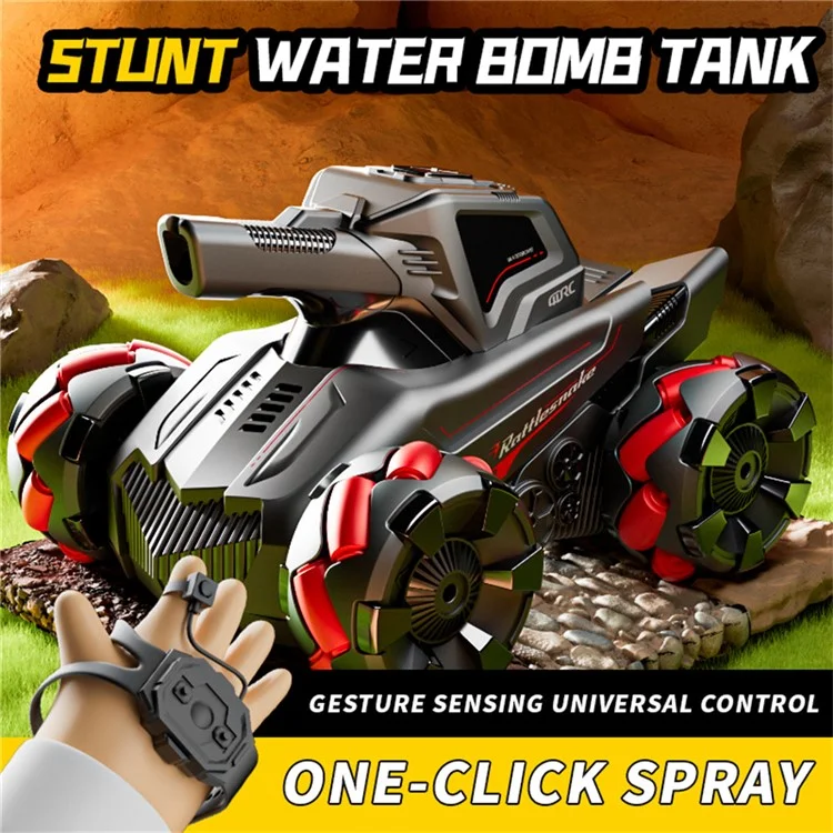 4DRC 4D-Y8 RC Tank Car 4WD Off-Road Water Bullet Shooter Dual Remote Control Dual Battery - Blue
