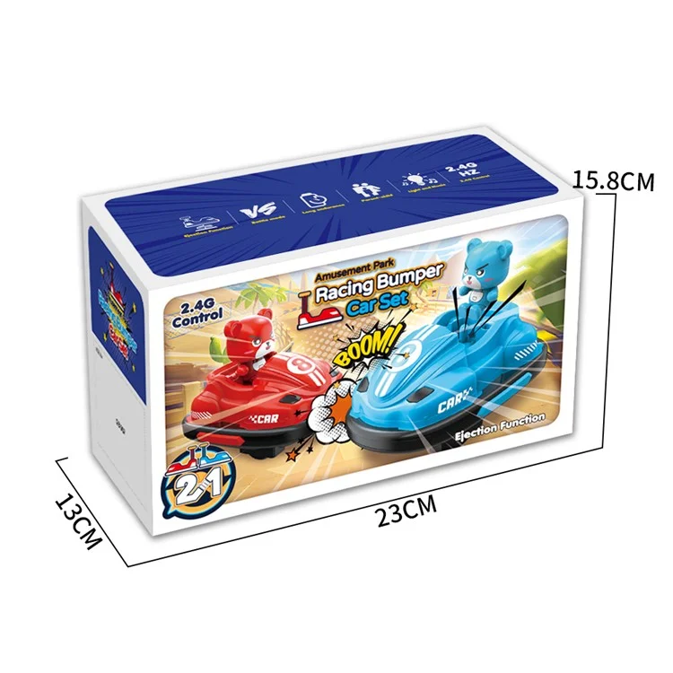 Voitures de choc à double joueur Q195 avec télécommande pour un jeu interactif de bataille de chocs (version standard)