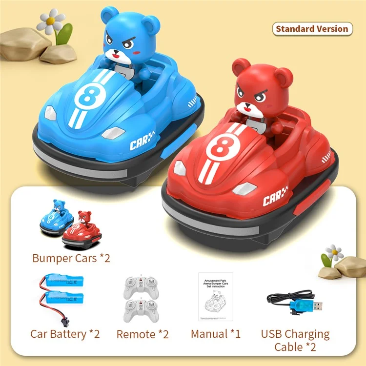 Voitures de choc à double joueur Q195 avec télécommande pour un jeu interactif de bataille de chocs (version standard)