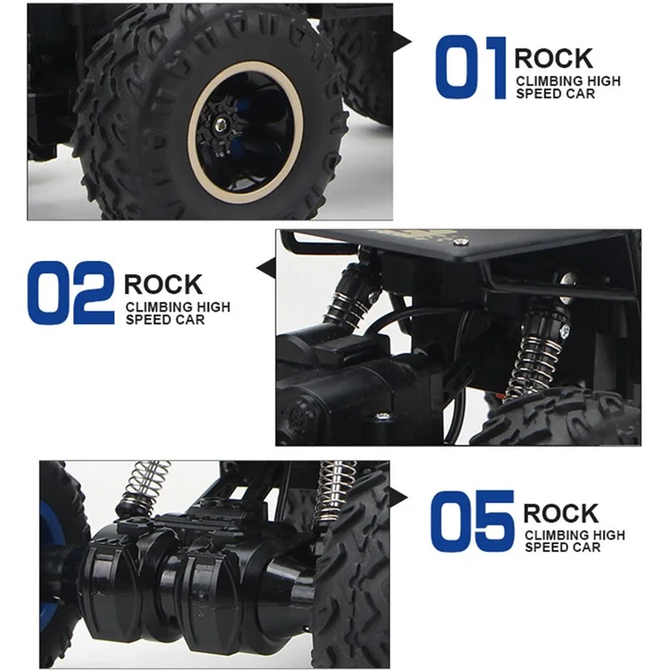 Camión todoterreno teledirigido 6026 de gran escala, drift 4x4 con amortiguación y luz LED - Dorado