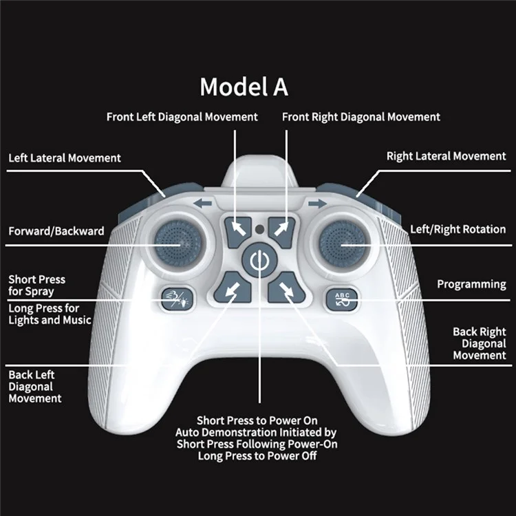 Q206 Style A Remote Control Sports Car with Light and Spray Simulated RC Vehicle , Handheld Remote + Watch Remote - Blue
