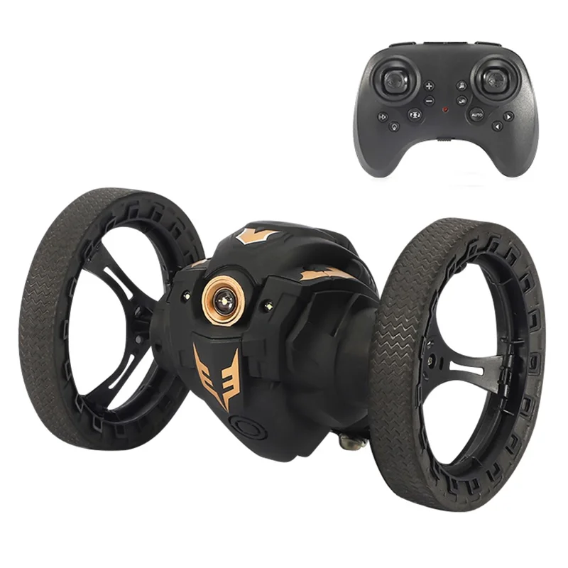 Q207 2.4G Remote Control Stunt Car Jumping RC Vehicle Electric Toy for Kids with Rechargeable Battery - B  /  Black