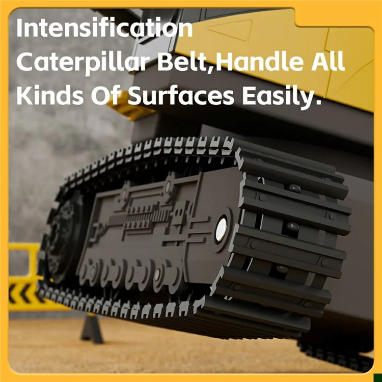 Y1803 1:20 Scale Alloy Excavator RC Construction Vehicle with Spray Mist Light Music Remote Control Toy Car - Yellow