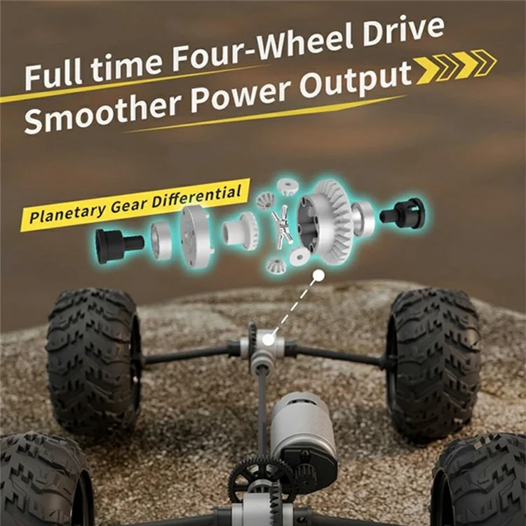 HW8807 4WD High Speed RC Car Off-Road Monster Truck Climbing Drift Racing Remote Control Vehicle - Blue