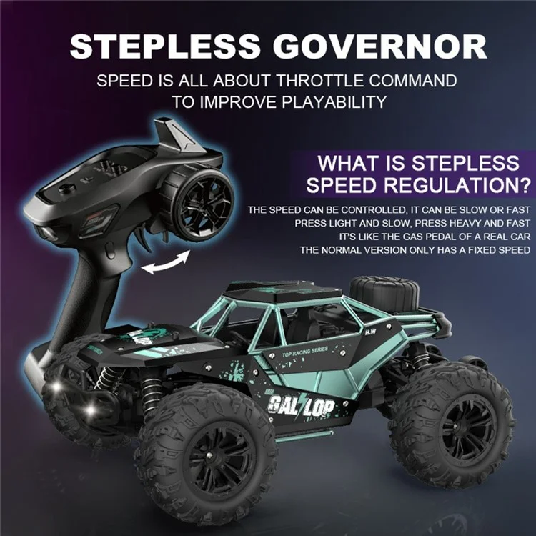 HW8808 1:16 RC High Speed Car Off-Road 4WD Monster Truck Crawler Remote Control Vehicle - Blue