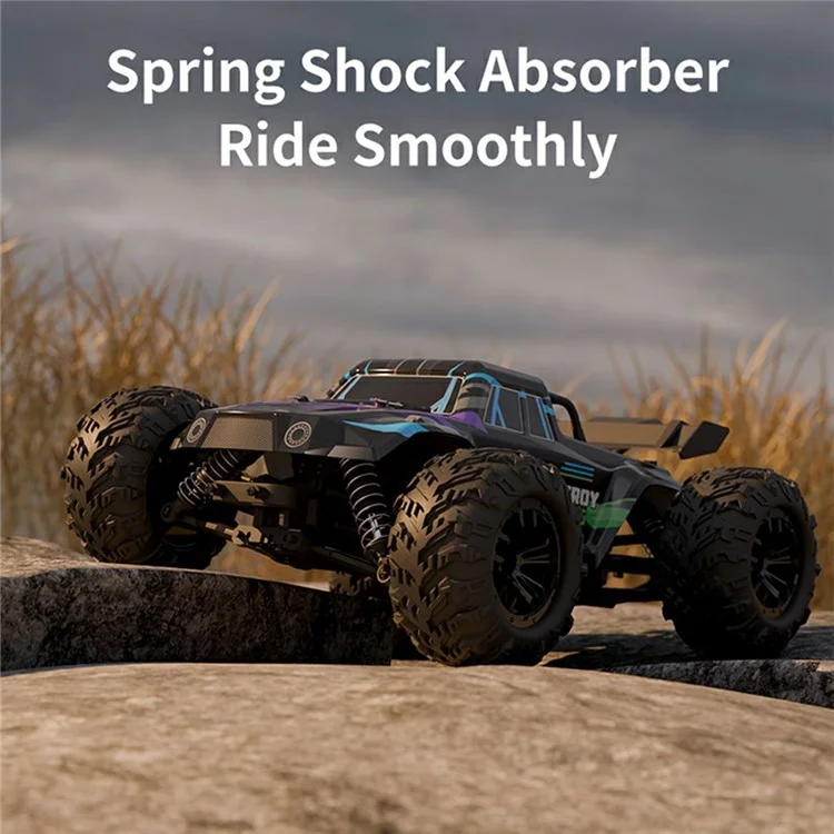 HW8806 1:16 Scale RC Car 4WD High Speed Off-Road Monster Truck Remote Control Vehicle - Black  /  Purple