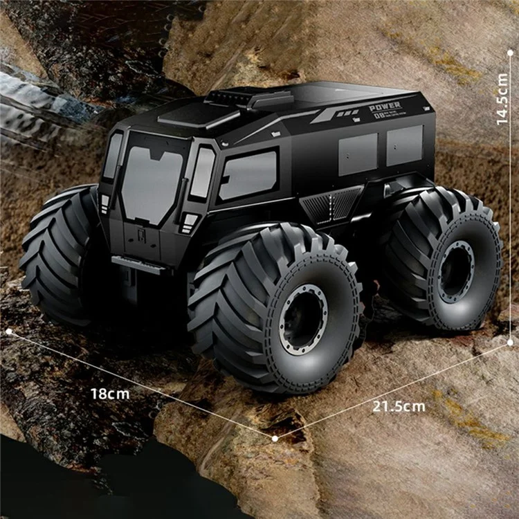 Q210 4WD Climbing Amphibious Off Road Crawler Car Remote Control Toy Vehicle, Dual Battery / Dual Controller - Silver