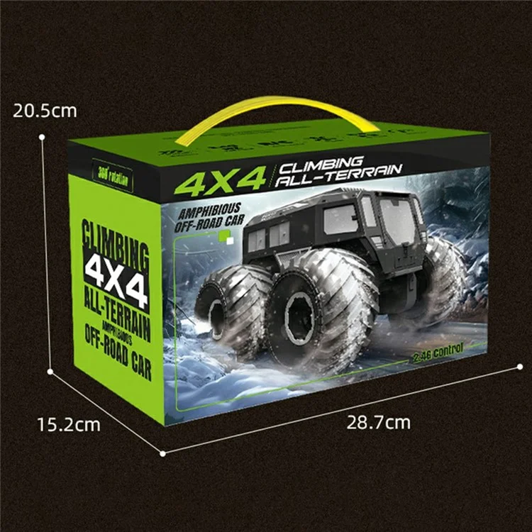 Q210 4WD Climbing Amphibious Off Road Crawler Car Remote Control Toy Vehicle, Dual Battery / Dual Controller - Silver