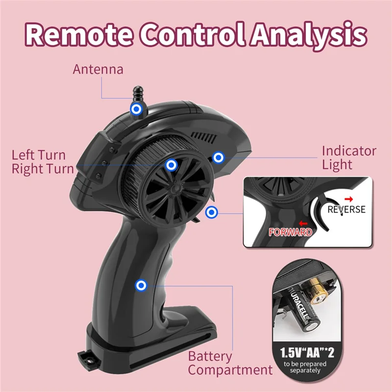 Q217 Style B 2.4G RC Car Remote Control Off Road High Speed Drift Racing Vehicle with LED Light, Single Battery - Red