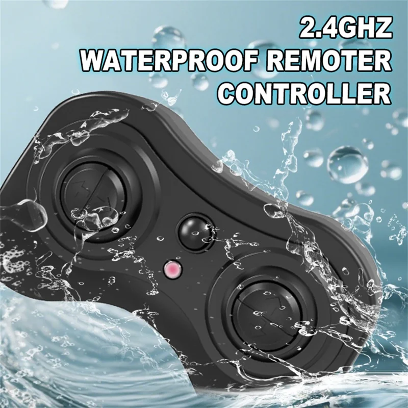Q218 8WD Auto RC Anfibio Impermeabile 2.4G Telecomando Fuoristrada Crawler, Doppia Batteria - Nero