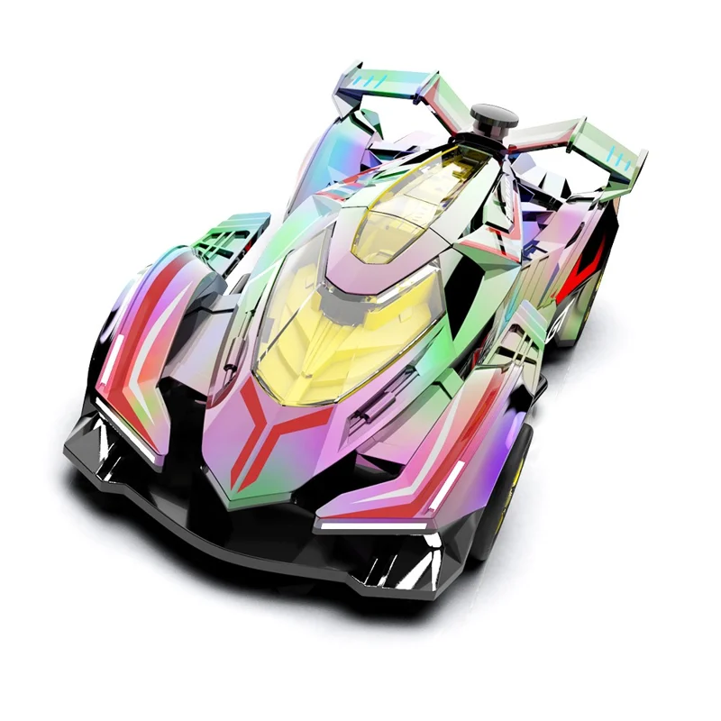 Carro RC Q219 4WD Drift Racing com Controle Remoto 2.4G, Holográfico a Laser, com Spray de Névoa e Bateria Dupla