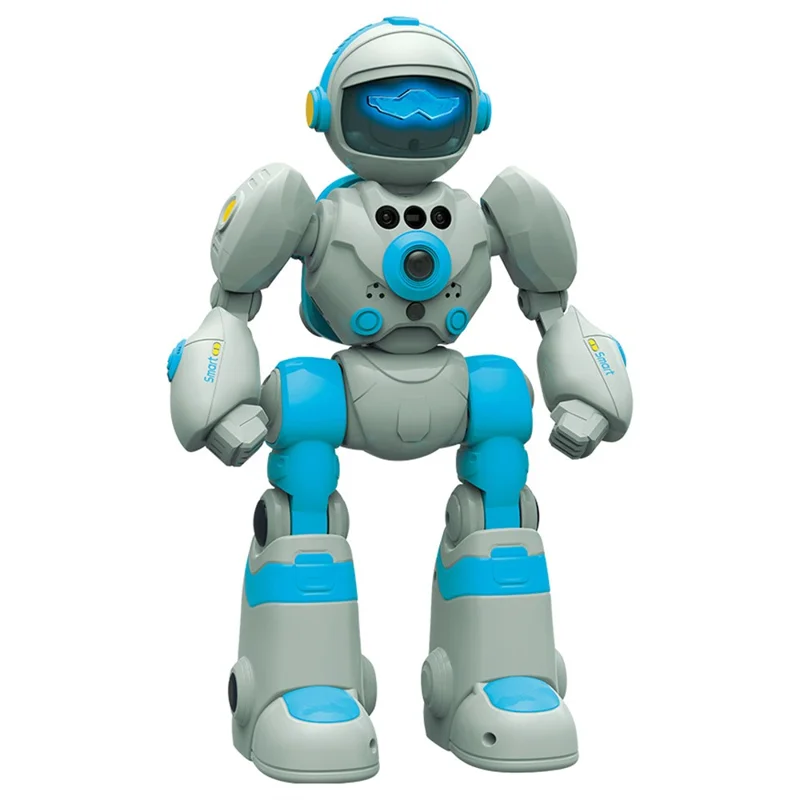 BG1545 AI Voice Control Robot for Kids Remote Control Programmable Gesture Sensing Dancing Light Sound Interactive Educational Toy - Grey