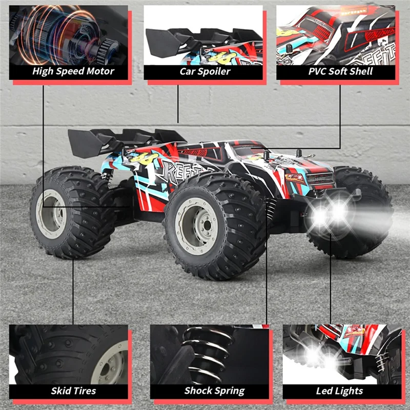 KY-S209B 18KM / H High Speed RC Drift Car with LED Headlights 1:18 2.4G Remote Control Racing Vehicle - Red