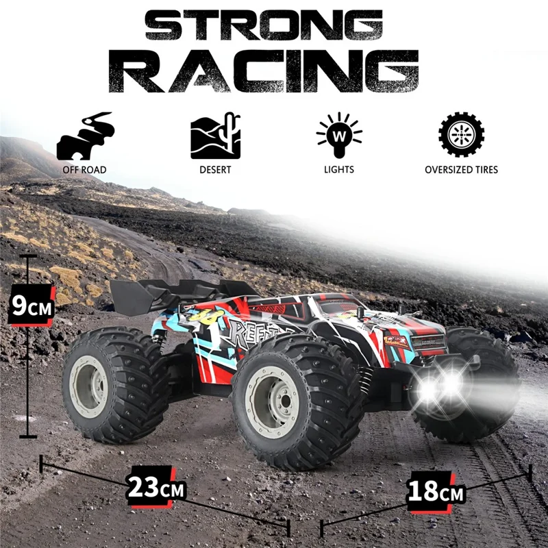 KY-S209B 18KM / H High Speed RC Drift Car with LED Headlights 1:18 2.4G Remote Control Racing Vehicle - Red