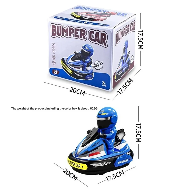 JXH111-429A 2 Pezzi Auto A Scontro Telecomandate 2.4G Gioco Interattivo Auto per Genitori e Figli - Rosso + Blu