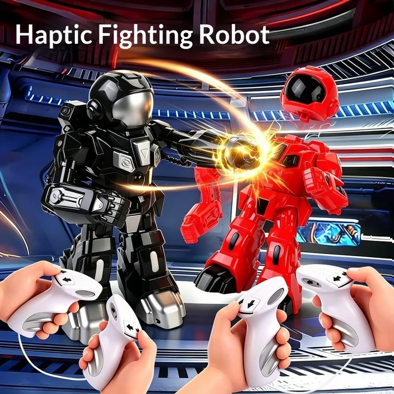 777-625 2.4G Dual Battle System Motion-Sensing Remote Control Boxing RC Robot Toy Interactive Fighting Robot for Kids 8+ - Red