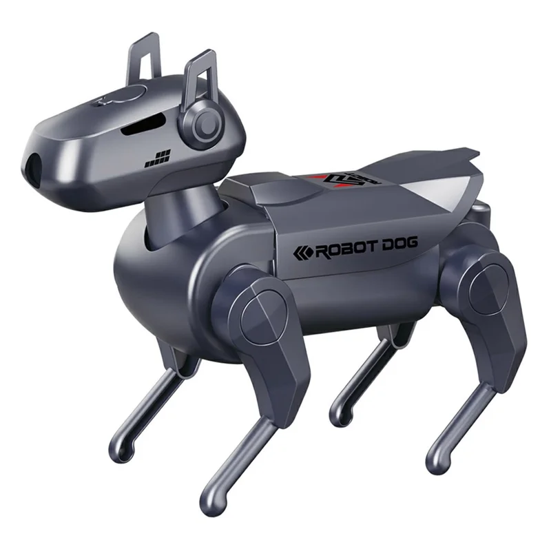 1028K-1 Kids Remote Control Spray Robot Dog Electronic Walking Mechanical Pet Toy With LED Light - Black