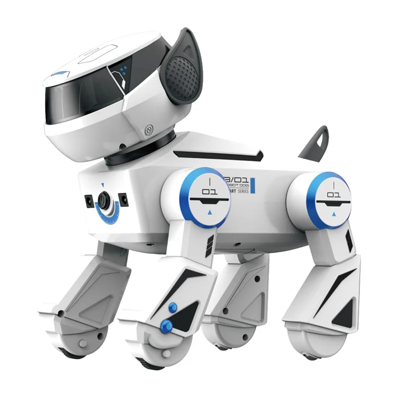 BG1546 Smart AI Robot Dog Voice Control Programmable Stunt Interactive Pet Toy for Kids - White