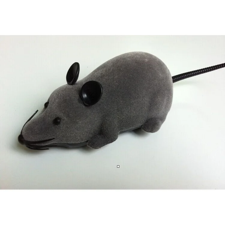 Funny Wireless Remote Control Electronic Mouse Tricky Toy for Cats Dogs Pets Kids - Black