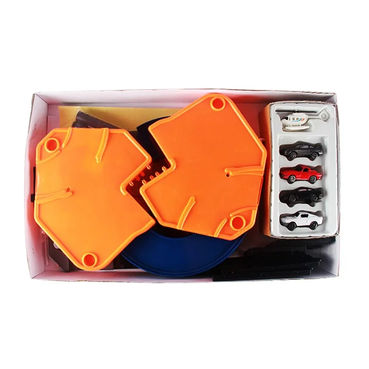 3D Car Parking Lot Assemble Railway Rail Car Toy DIY Track Car Racing Track Toy