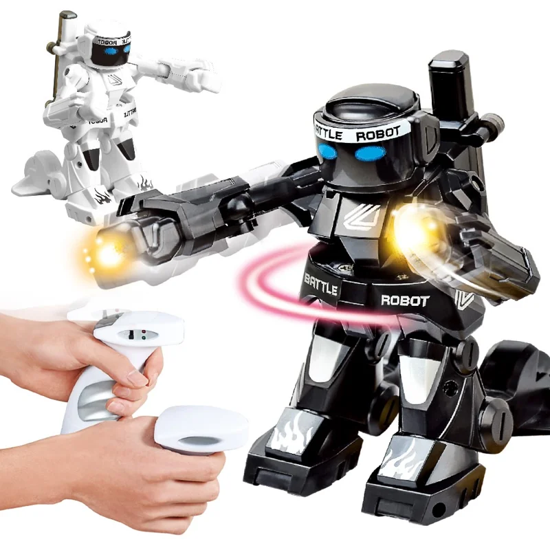 777-615 2.4G Battle Robot Remote Control Fight Battle Robot with LED Light Sound Effect - Black