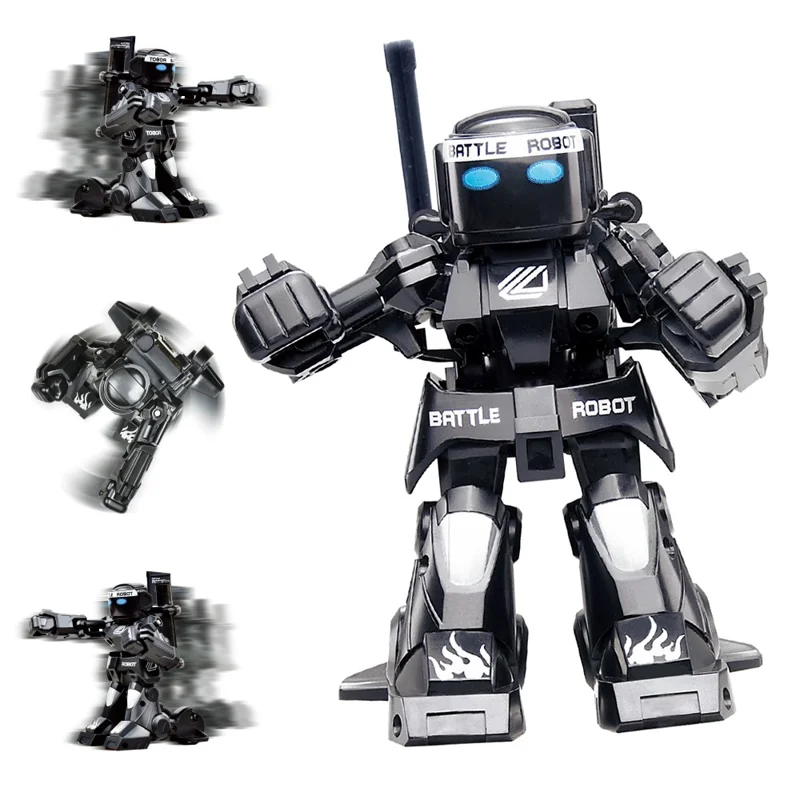 777-615 2.4G Battle Robot Remote Control Fight Battle Robot with LED Light Sound Effect - Black