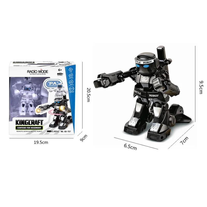 777-615 2.4G Battle Robot Remote Control Fight Battle Robot with LED Light Sound Effect - Black