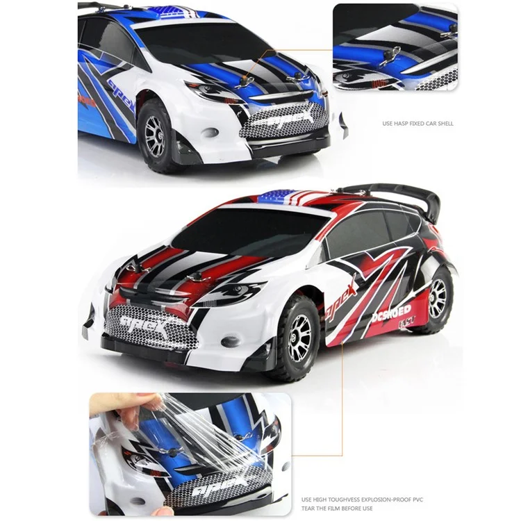 WLTOYS A949 2.4GHz Remote Control RC Racing Car High Speed 40km/h 1:18 Electronic Car Toy - Blue / US Plug