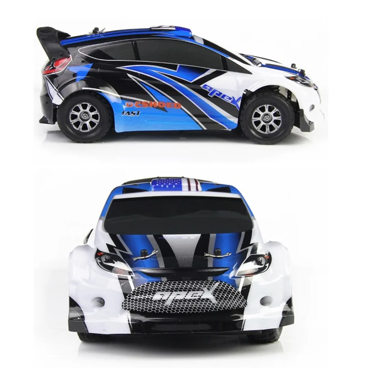 WLTOYS A949 2.4GHz Remote Control RC Racing Car High Speed 40km/h 1:18 Electronic Car Toy - Blue / US Plug