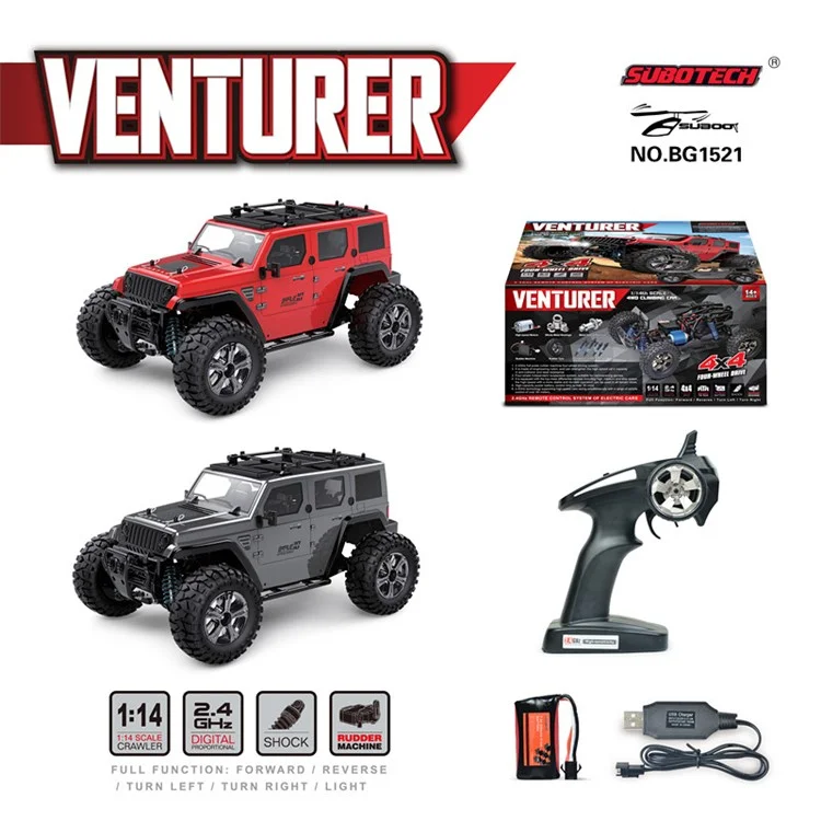 Subotech BG1521 1: 14 2,4 GHz Monster À Quatre Roues Hummer Jouet De Voiture - Gris