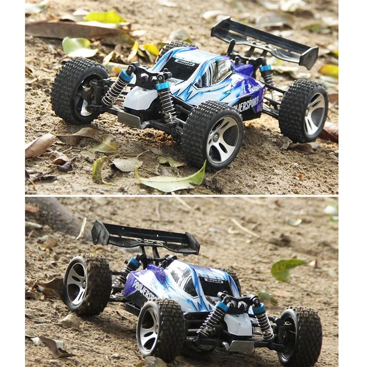 Wltoys A959 Высокая Скорость 1: 18 Шкала RTR Racing 2,4g Радио -дистанционное Управление с Помощью Дорожного Грузовика - Синий / ес