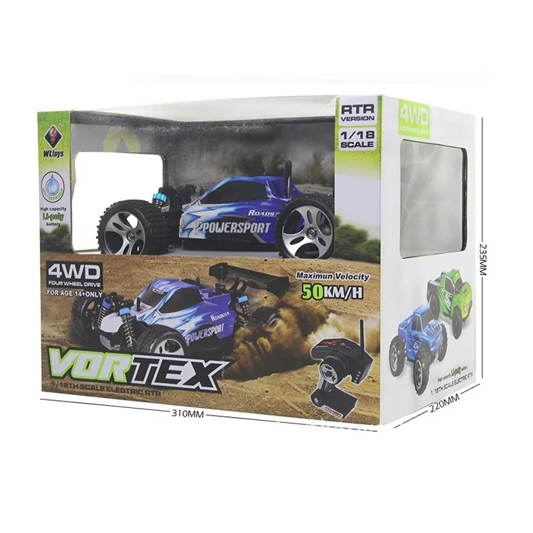 WLTOYS A959 Haute Vitesse 1: 18 Échelle RTR Rath 2,4g Radio Remote Control Off Road Truck - Bleu / Bouchon ue