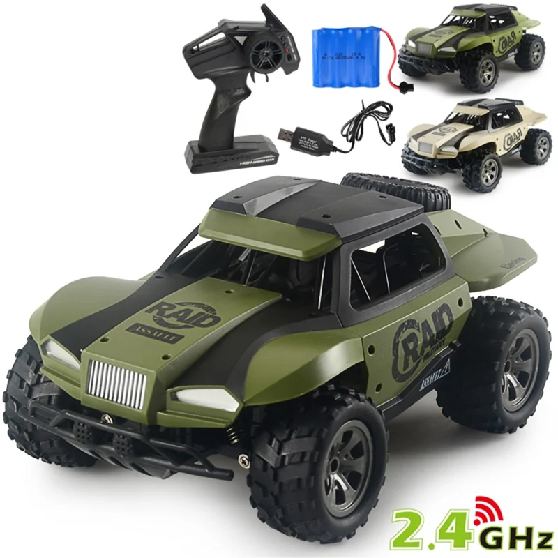 1: 18 20 Км/ч Электрический USB Регаментированный RC Car 2,4 Ггц Дистанционное Управление Дистанционным Управлением. - Зеленый