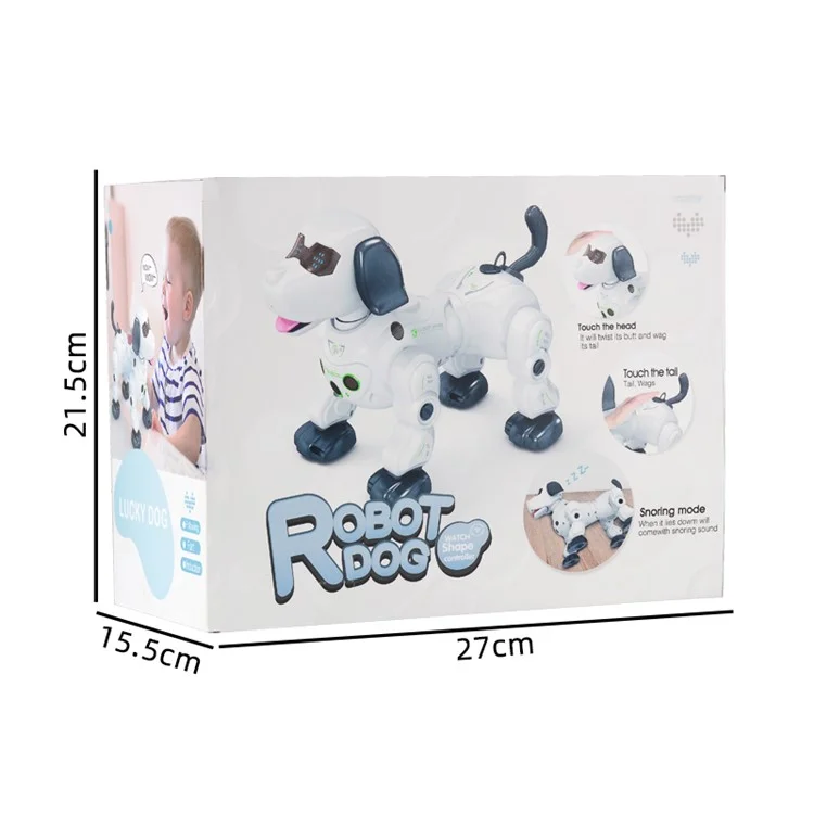 Perro robot inteligente 2.4G con control remoto inalámbrico, perro robot inteligente interactivo y electrónico de juguete