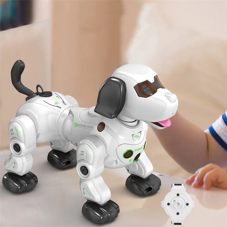 Perro robot inteligente 2.4G con control remoto inalámbrico, perro robot inteligente interactivo y electrónico de juguete