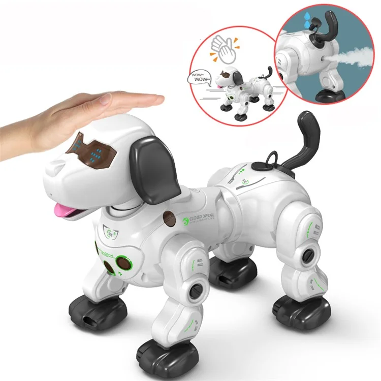 Perro robot inteligente 2.4G con control remoto inalámbrico, perro robot inteligente interactivo y electrónico de juguete
