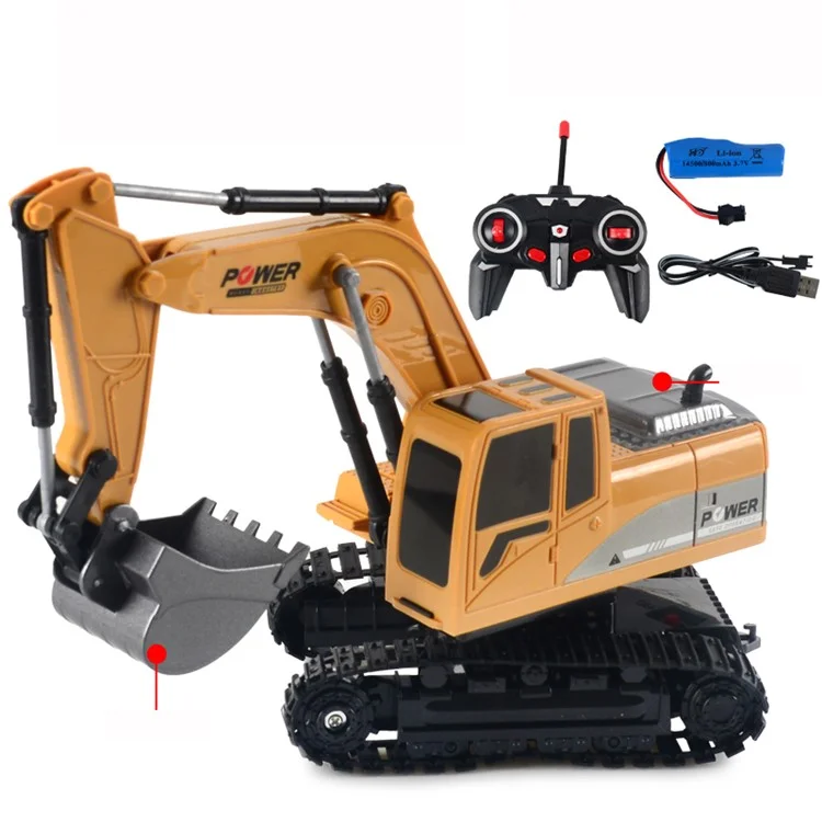 1027 RC Trucks Mini Telecomando Bulldozer 1: 24 6CH Tractor Engineering Car With Light Sound