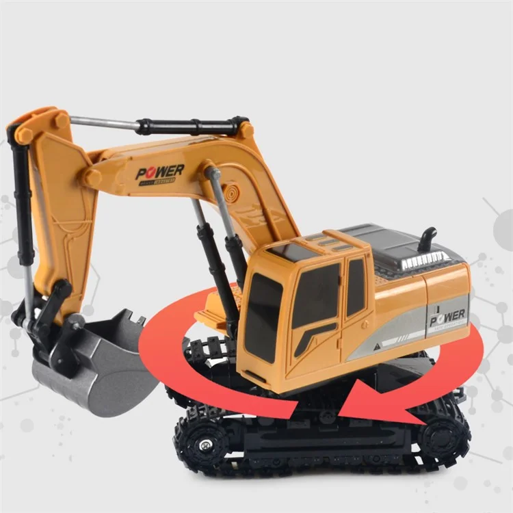 1027 RC Camiões Mini Remote Control Bulldozer 1: 24 6CH Carro De Engenharia De Trator Com Som Claro