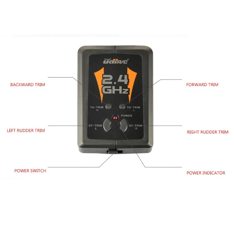 UDIRC UDI001 Venom Power Bateau électrique télécommandé Haute vitesse 2.4GHz - Orange 